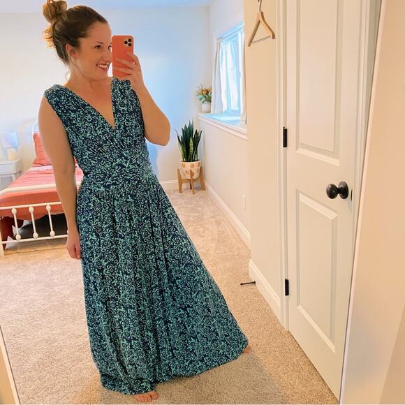 Chiara Boni Dresses & Skirts - Chiara Boni La Petite Robe Blue Floral Maxi Dress Medium